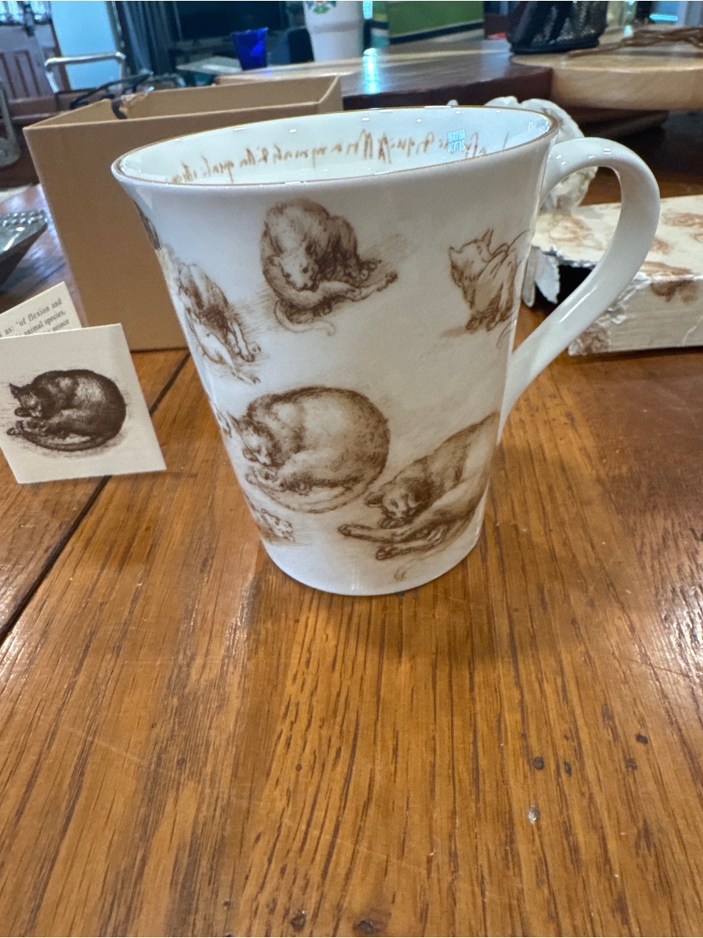 Royal collection English Fine Bone China Cat-Print Accent Mug